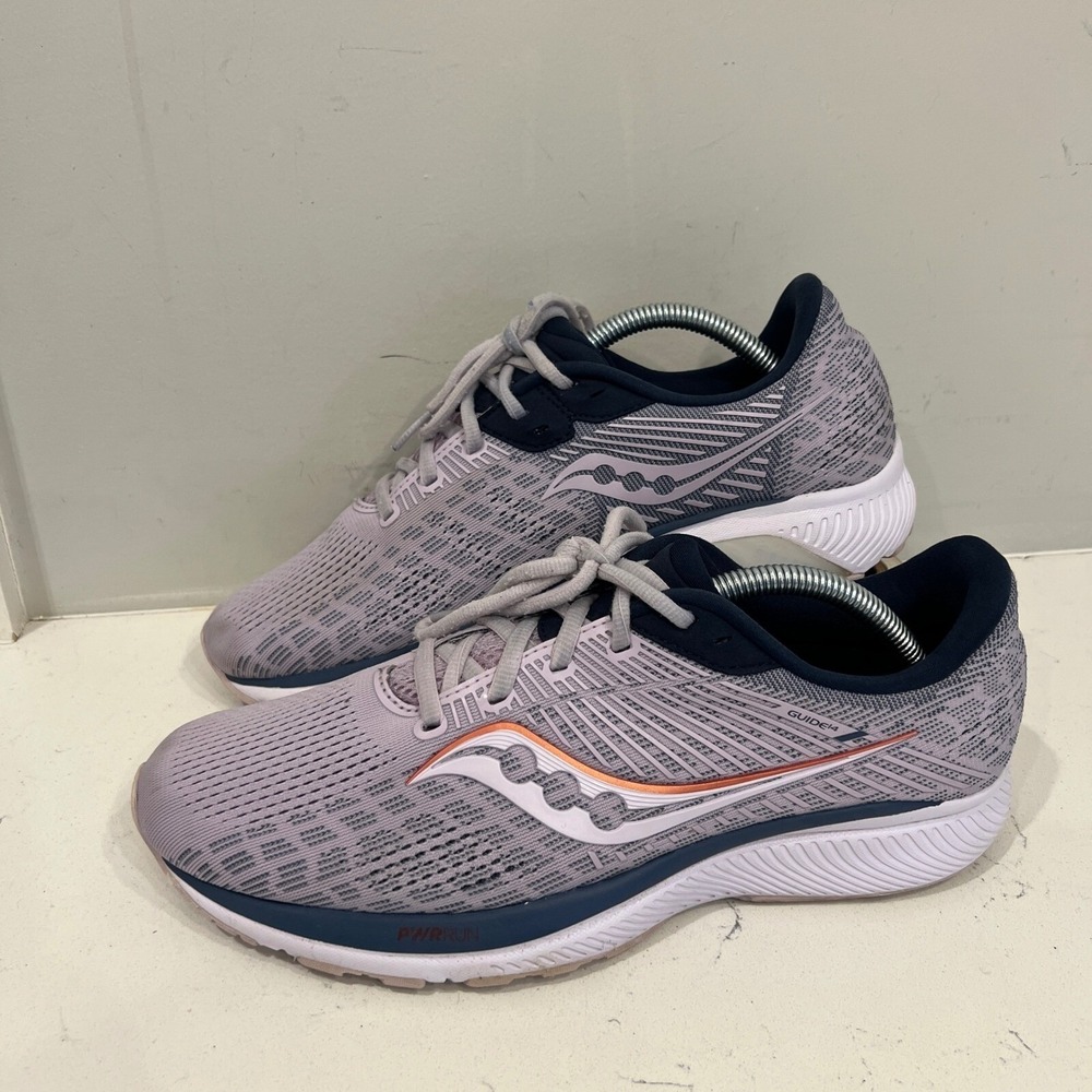 Saucony Guide 14 Running Shoes Womens 10 Purple Good PWRRUN Stability Sneaker